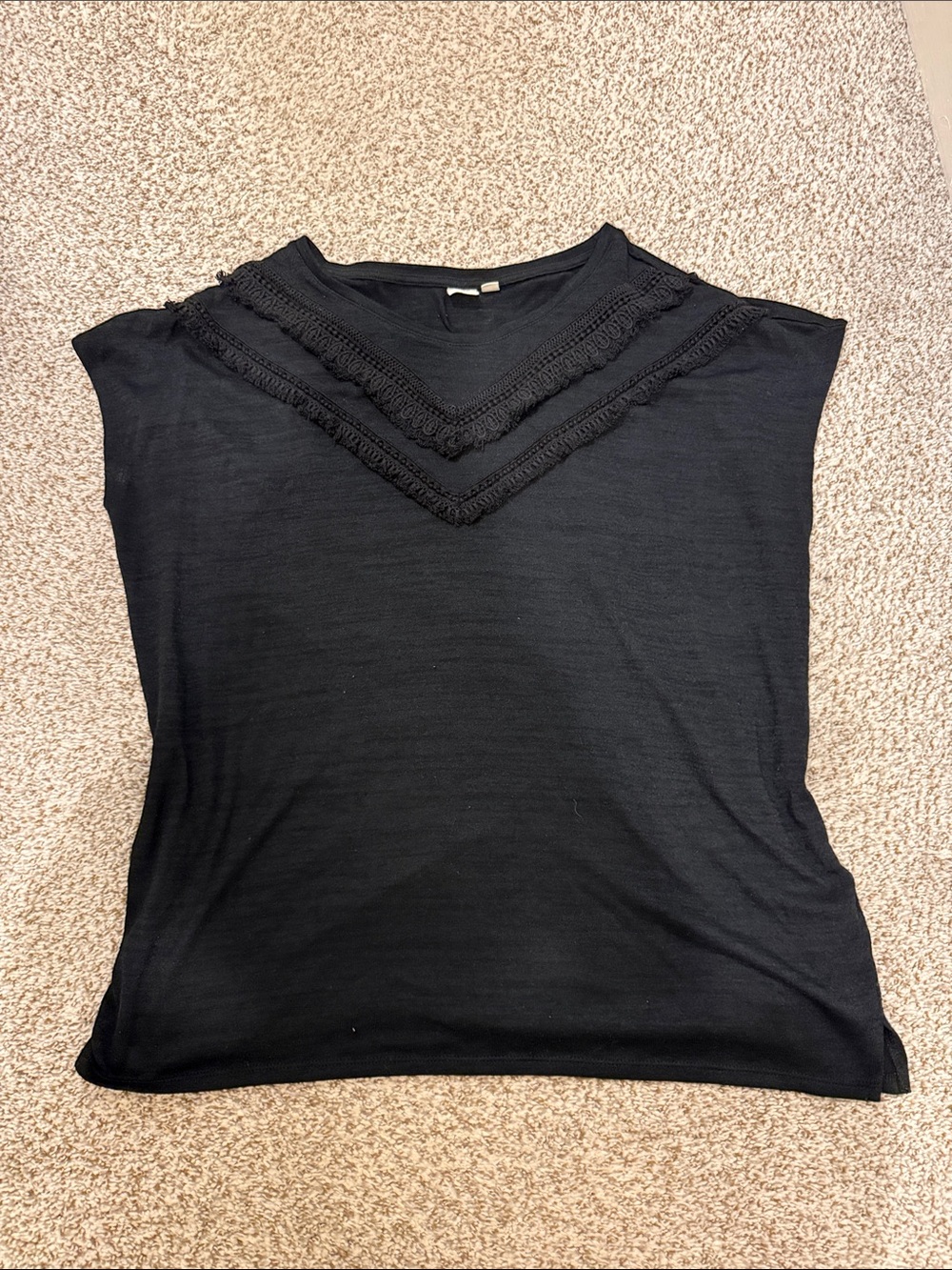 Gap fringe blouse top sz extra large xl